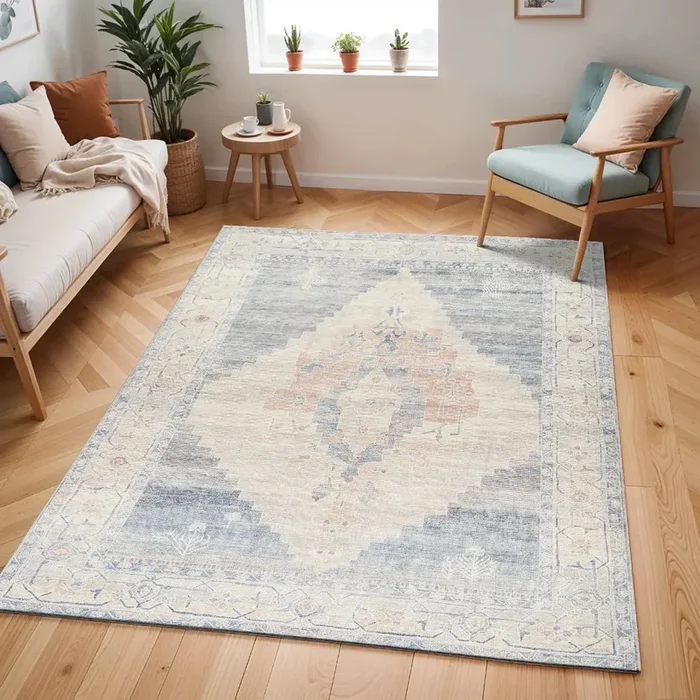 ANIKA Becki Owens x Livabliss Vintage Traditional Oriental Boho Denim/Navy Rug