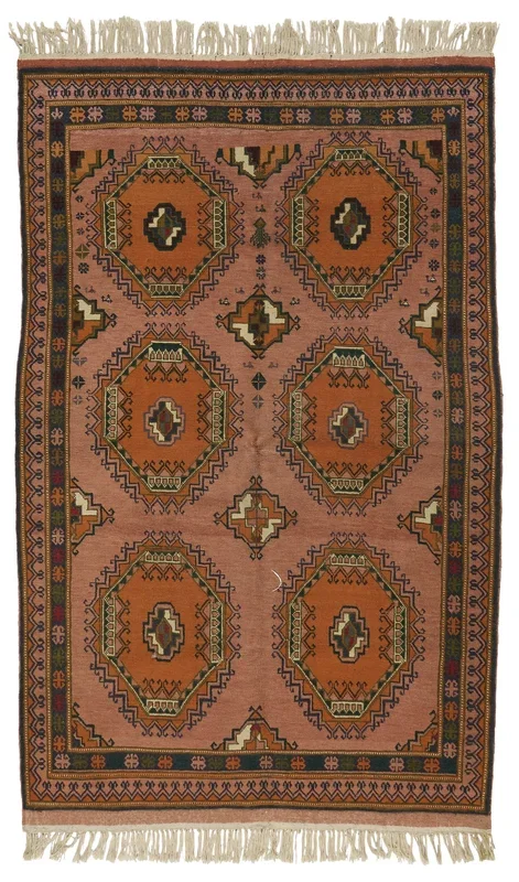 ANTIQUE AFGHAN 4×5 RUG