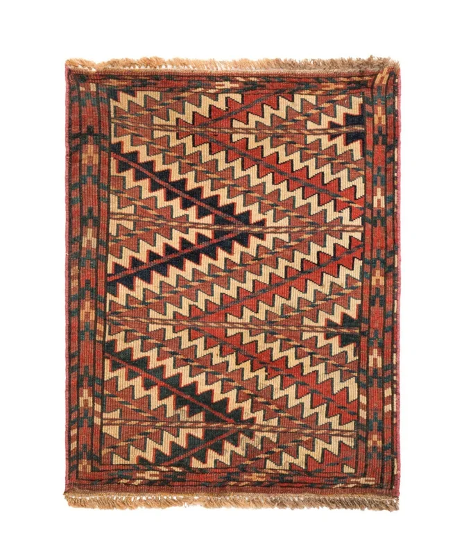 Antique Caucasian Yamood Bag Face Rug 1’10” x 1’6″