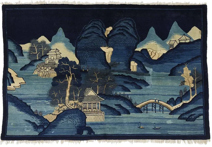 ANTIQUE CHINESE PAO TAO ANIMALS 2’10” x 4’7″