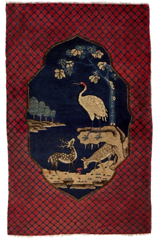 ANTIQUE CHINESE PAO TAO, LANDSCAPE 4′ 1” x 6′ 2”