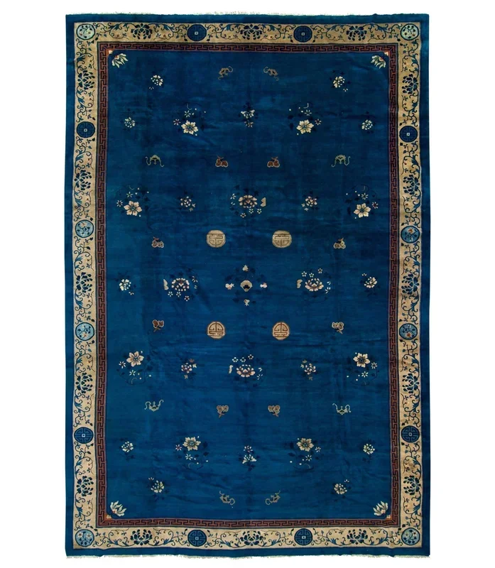 ANTIQUE CHINESE PEKING, BLUE 12′ x 18′