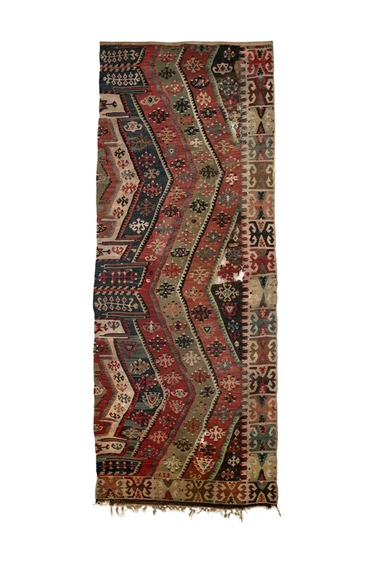 Antique East Anatolian kilim fragment 7’3″ x 2’1″