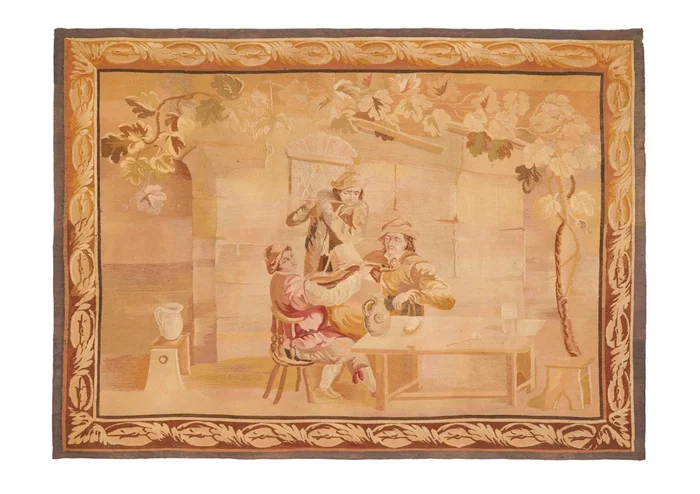 Antique European Pictorial Tapestry 6’9″ x 4’10”