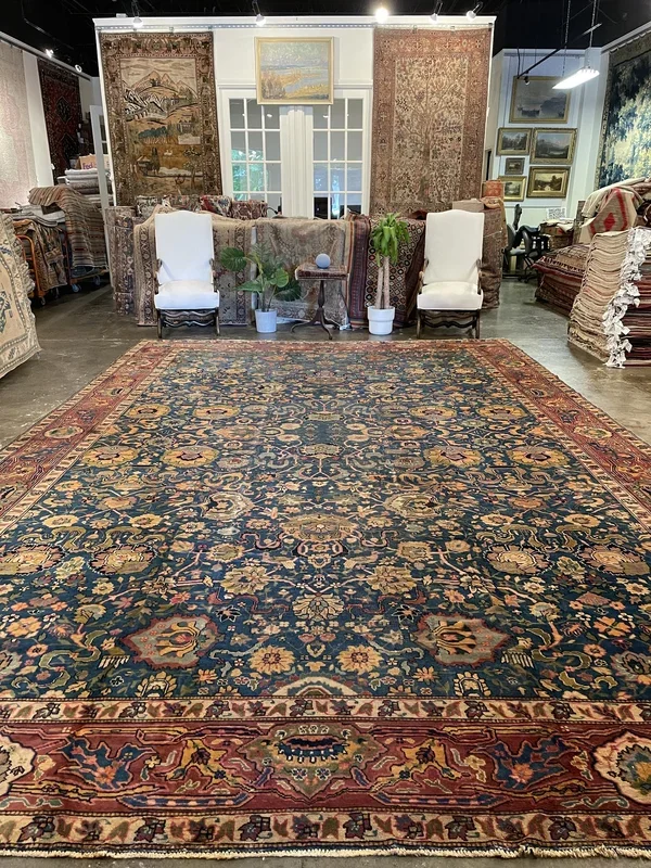 Antique Indian Amritsar Rug – 11’6″ x 17’2″
