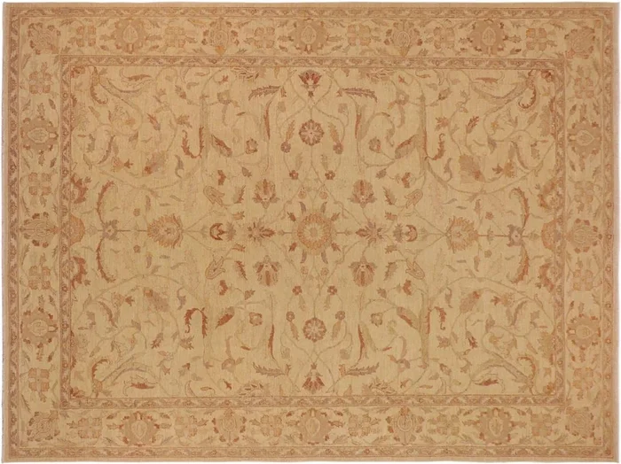 Antique Lavastone Low-Pile Argelia Tan/Tan Wool Rug – 9’5” x 14’5”
