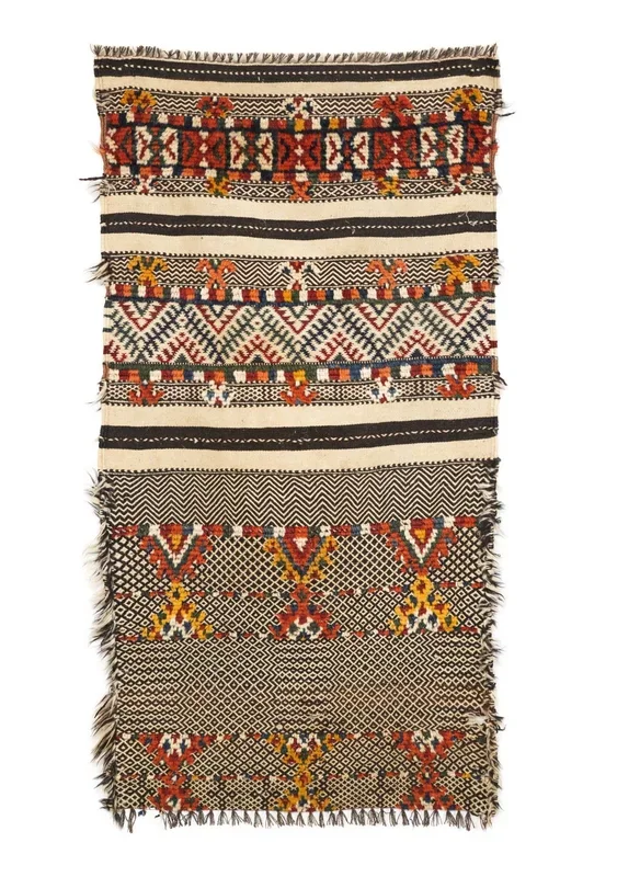 Antique Moroccan Tribal Kilim 4’2″ x 3’2″