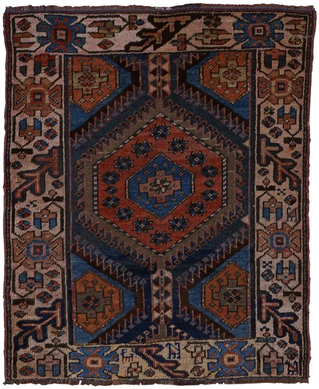 Antique Persian Caucasian Rug – 3’7″ x 4’4″
