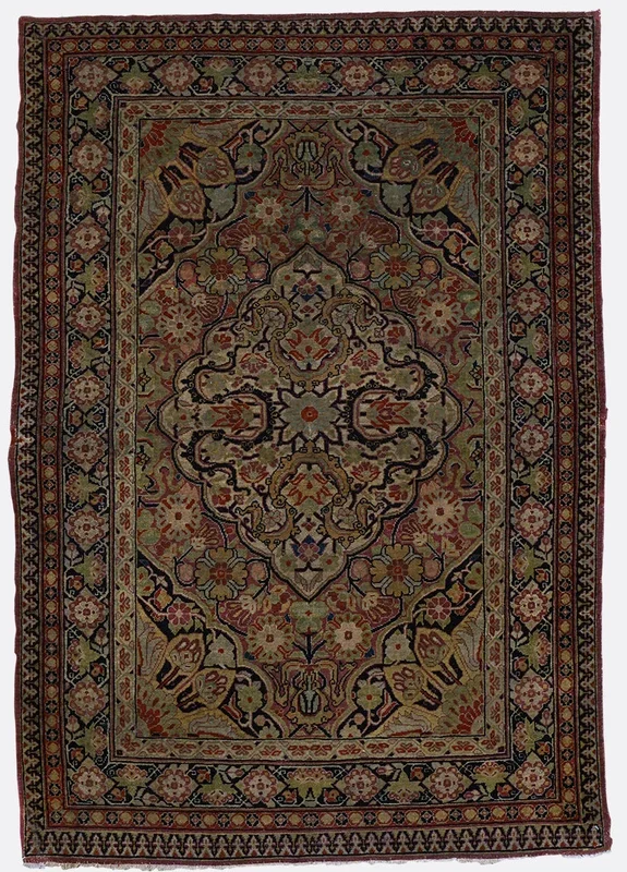 Antique Persian Dorokhsh Rug – 3’7″ x 5’2″