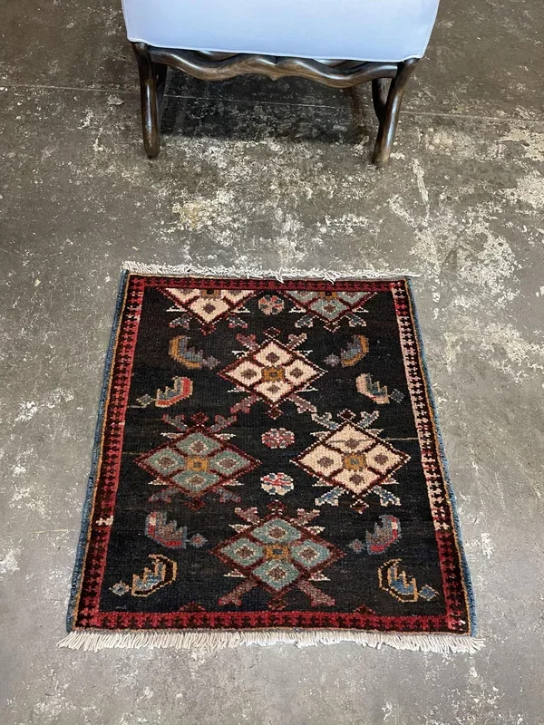 Antique Persian Hamadan Rug – 2’2″ x 2’4″