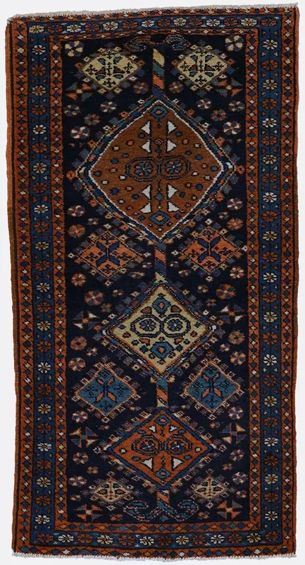 Antique Persian Heriz Rug – 2’6″ x 4’8″