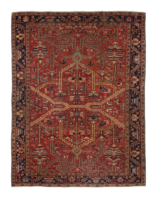 Antique Persian Heriz Rug – 9′ x 11’3″
