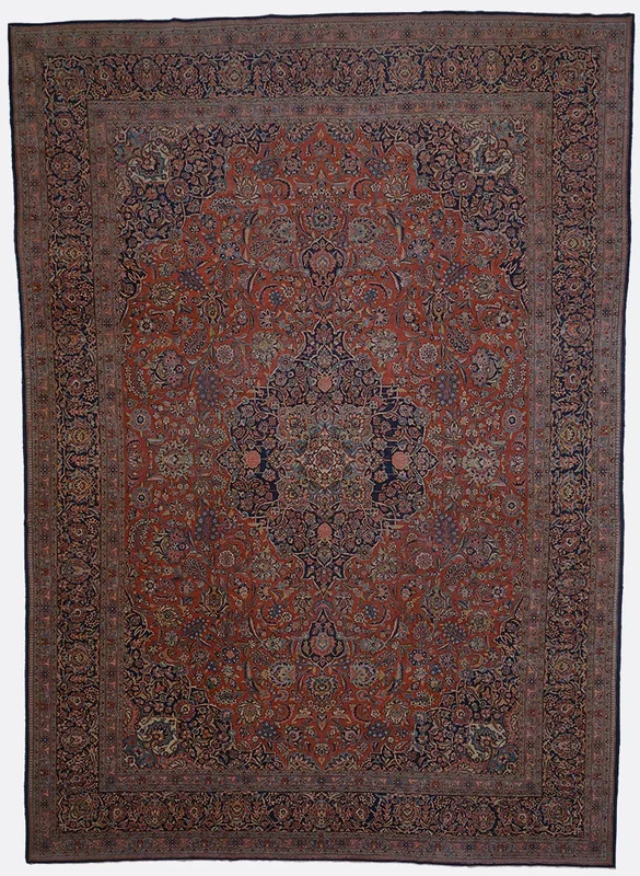 Antique Persian Kashan Rug – 10’5″ x 14’7″