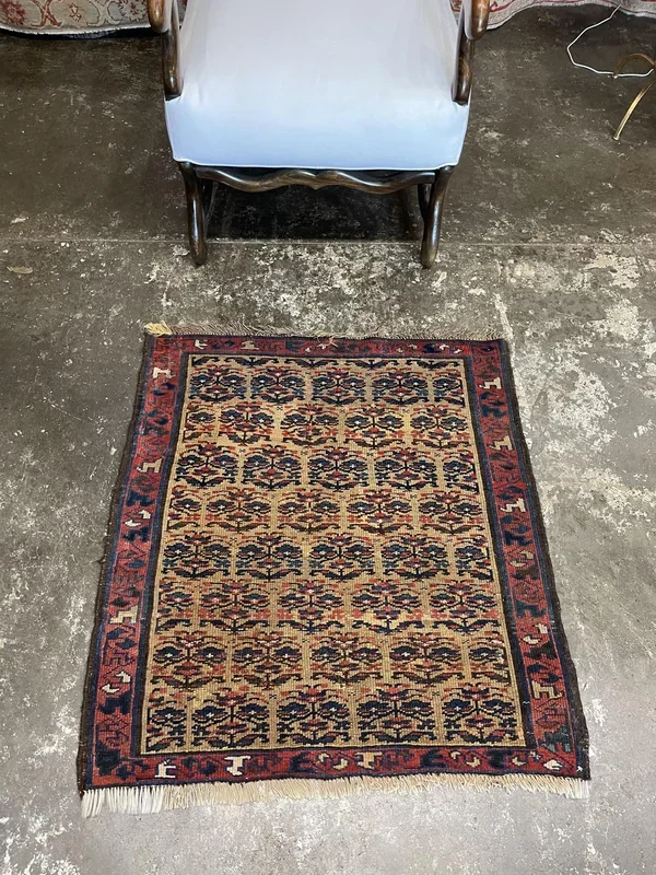 Antique Persian Kurdish Rug – 2’7″ x 2’11”