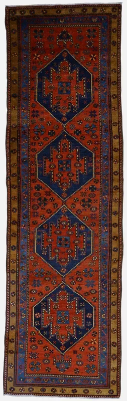 Antique Persian Shahsavan Rug – 3’2″ x 10’10”
