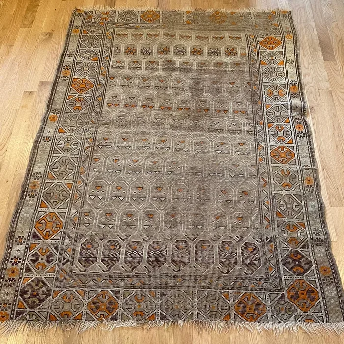 Antique Rug, 3′ 10 x 5′ 2 Beige
