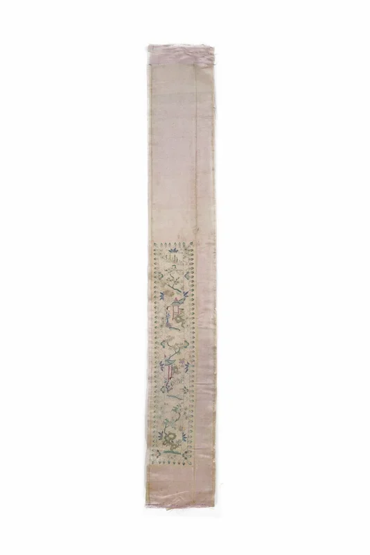 Antique Silk Chinese Embroidery Panel 3’4″ x 6″
