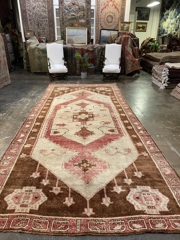Antique Turkish Anatolian Rug – 6’11” x 16′