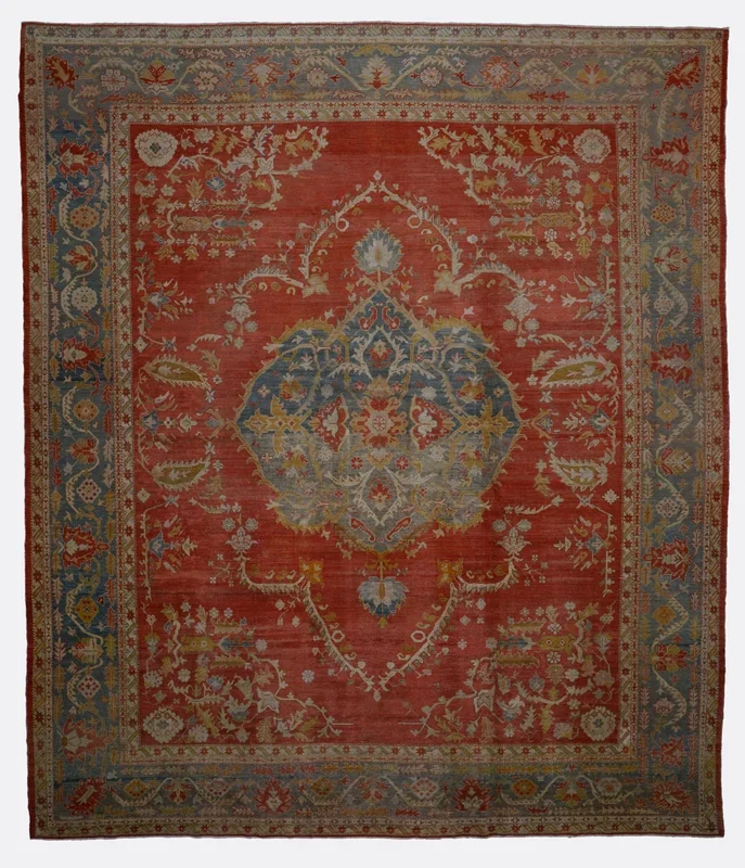 Antique Turkish Oushak Rug – 11’6″ x 13’2″