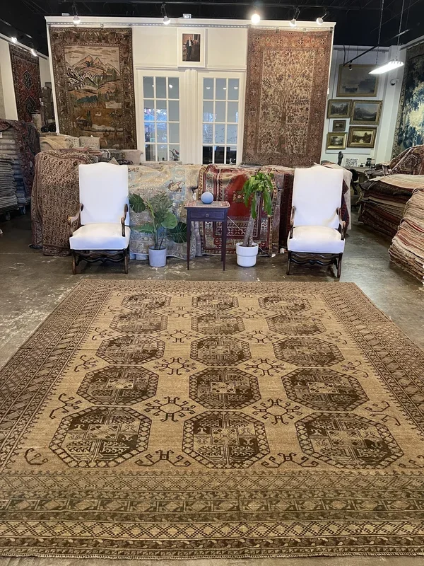 Antique Turkmen Turkmen Rug – 9’8″ x 10’7″