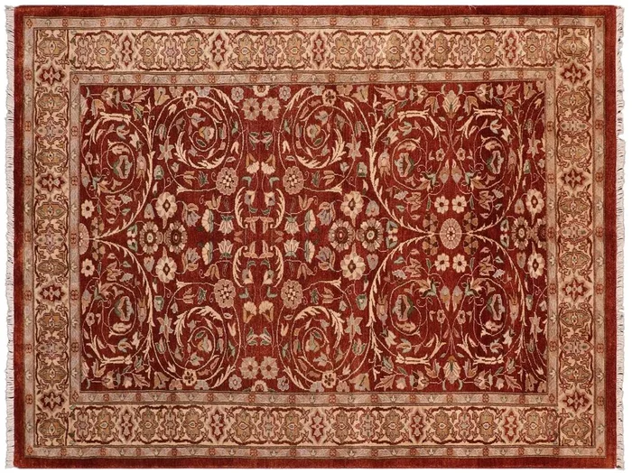 Antique Vegetable Dyed Andria Rust/Tan Wool Rug – 4’9” x 7’4”
