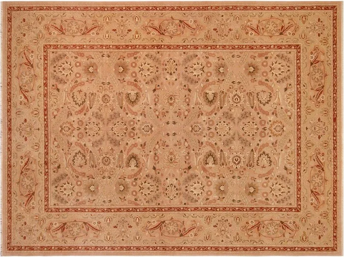 Antique Vegetable Dyed Shawna Brown/Rose Wool Rug – 10’1” x 14’3”