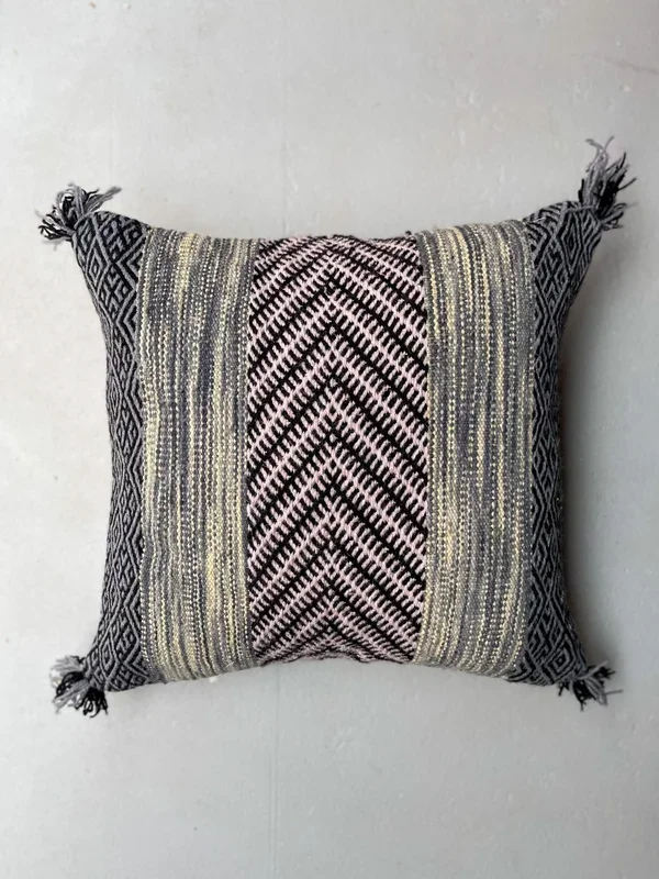Anzal’s Flatweave x Zanafi Pillow – Cloudy Sky