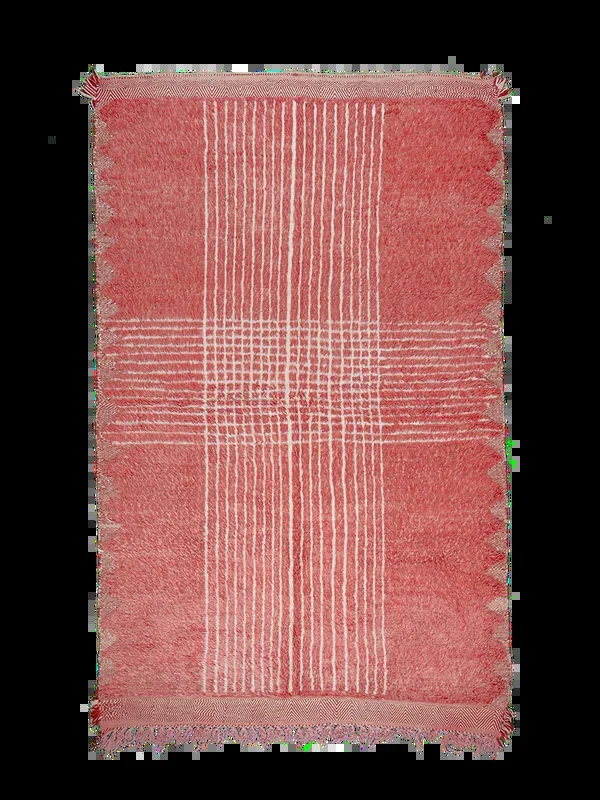 Anzal’s Coral Crossing Hand-Knot x Zanafi Border