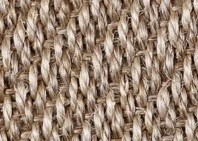 Argent Herringbone Sisal Medium Rug with Belgian Ecru Linen binding