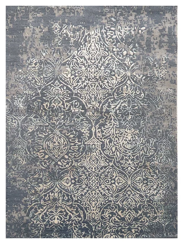 Artisan Bloom Sky Transitional Knotted Rug