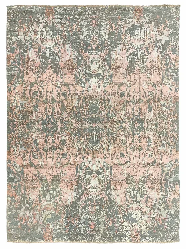 Artisan Dakota Beige Pink Transitional Knotted Rug