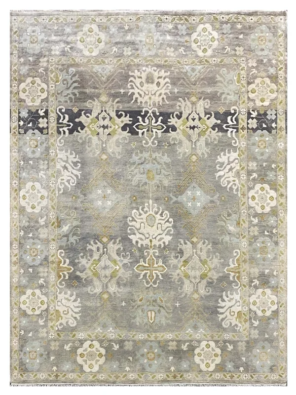 Artisan Freida Grey Grey Traditional Knotted Rug