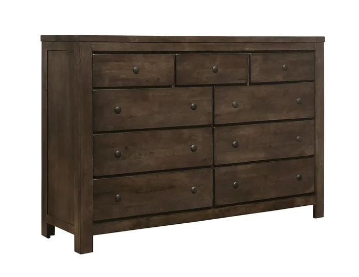 Ashton Hills 9-Drawer Dresser Ash Brown