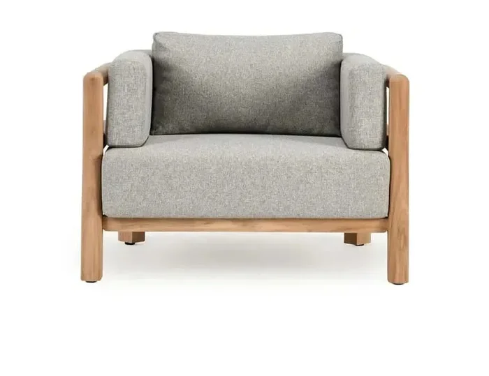 Aston Outdoor Accent Chair Natural/Gray