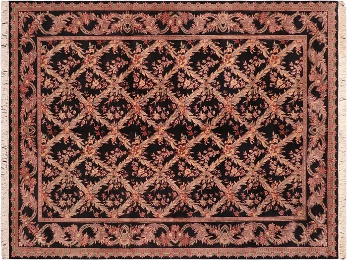 Basan Heritage Dionna Black/Rust Wool Rug – 6’1” x 9’3”