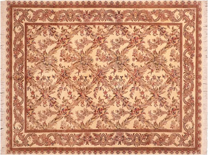 Basan Heritage Tamie Ivory/Pink Wool Rug – 6’2” x 9’3”