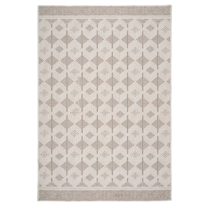 Beige Tribal Motif Rug – Armo