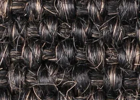 Belgian Basalt Sisal Medium Rug with Belgian Black Cotton binding