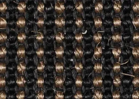 Belgian Black Pearl Sisal Large Rug with Belgian Black Cotton binding