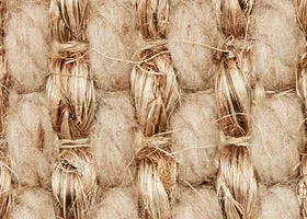 Belgian Wild Basquette Wool and Sisal Small Rug with Belgian Fawn Chenille binding