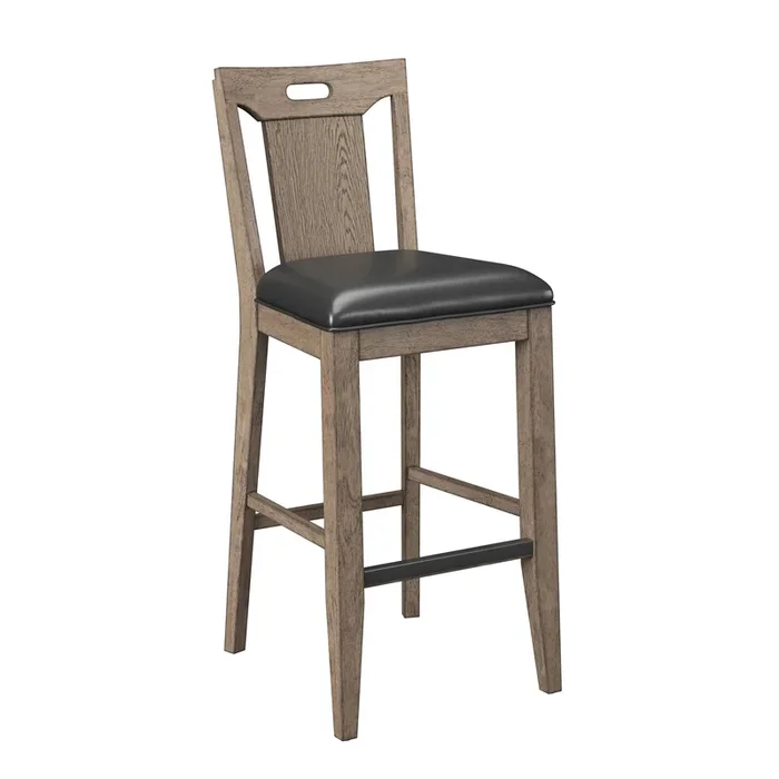 Benton Slat Back Bar Stool Pecan Brown