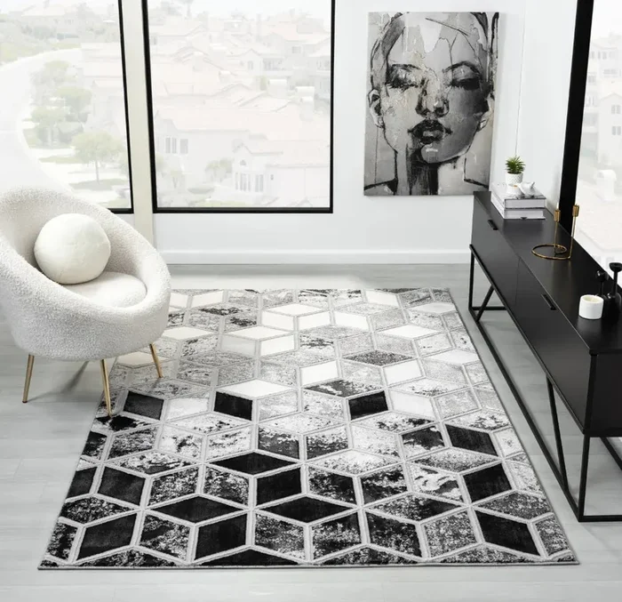 Bianco 0207IA D.Grey Silver Rug