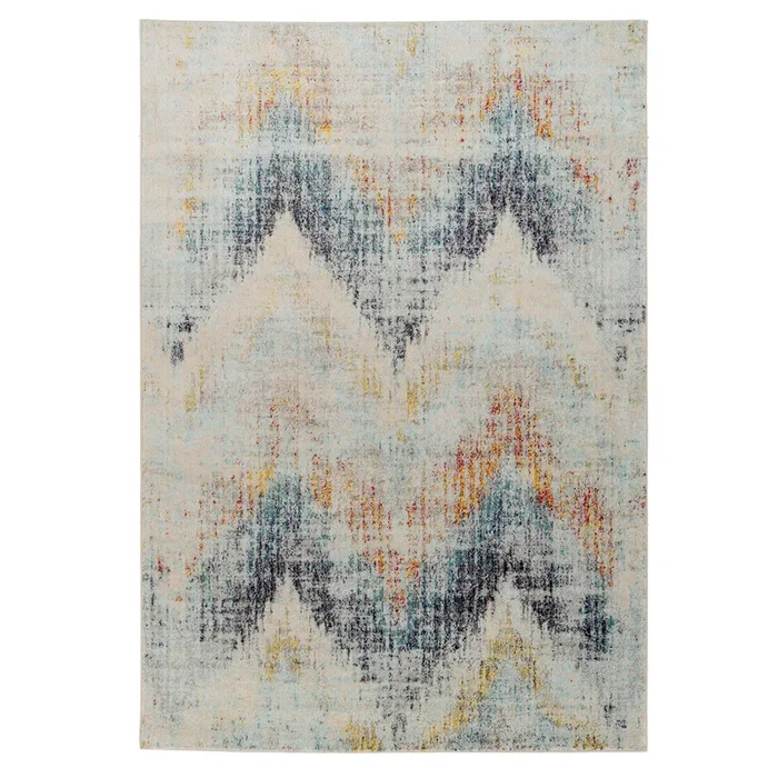 Blue Chevron Area Rug – Agatha