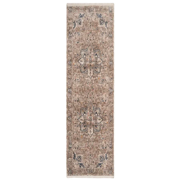 Blue Terra Medallion Runner Rug