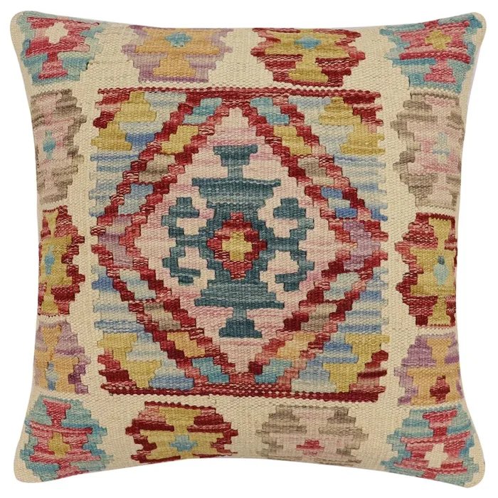 Bohemian Becky Turkish Hand-Woven Kilim Pillow