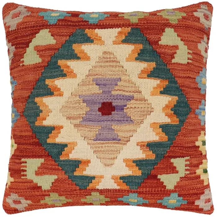 Bohemian Calderon Turkish Hand-Woven Kilim Pillow