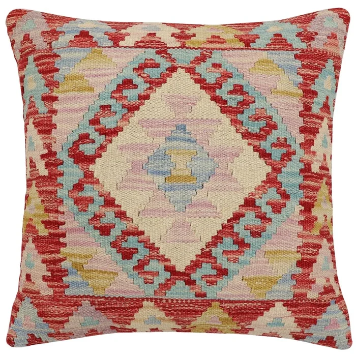 Bohemian Canty Turkish Hand-Woven Kilim Pillow