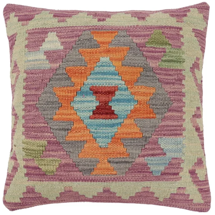 Bohemian Farmer Turkish Hand-Woven Kilim Pillow