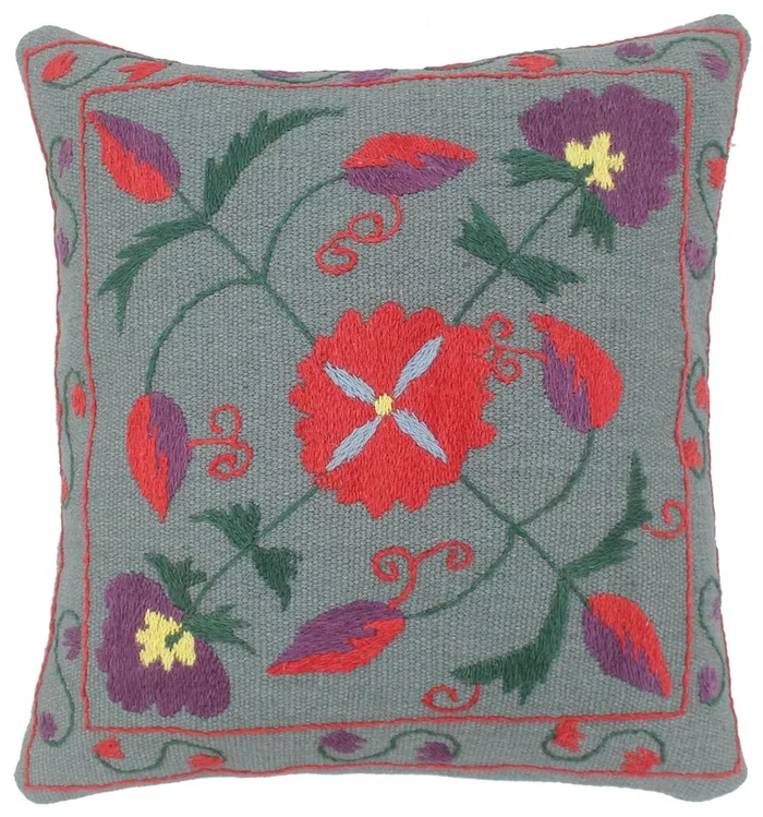 Bohemian Gillard Kilim Suzani Handmade Pillow