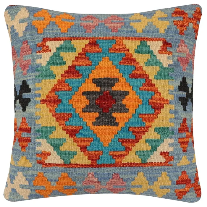 Bohemian Greaves Turkish Hand-Woven Kilim Pillow